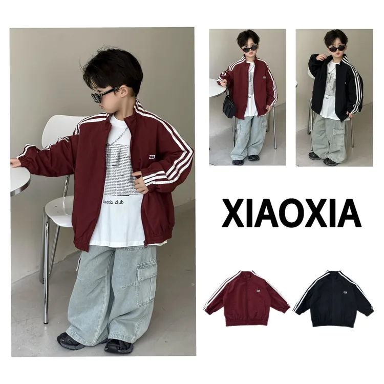 XXJ 2264 课间红与黑【校园男神】运动校园绣花外套