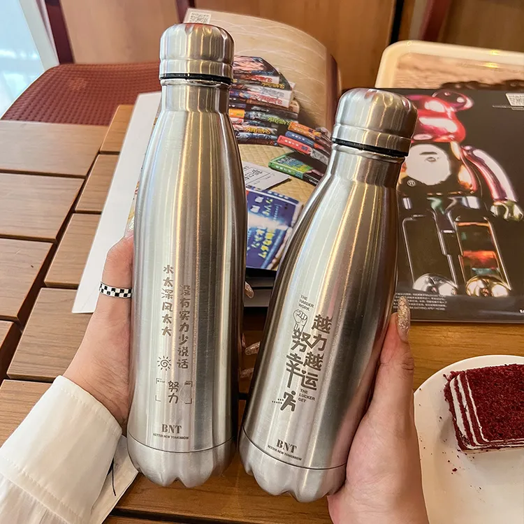 男款潮流简约真空水杯保温杯便携运动不锈钢男士保冷水瓶防摔杯子