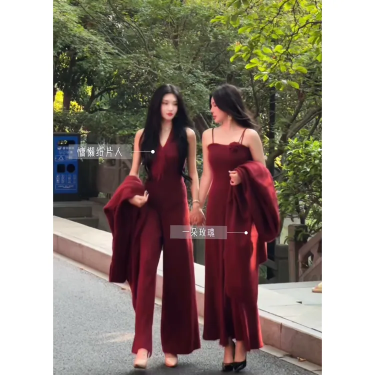 JM【慵懒纸片人】开衫外套+上衣+休闲裤三件套装