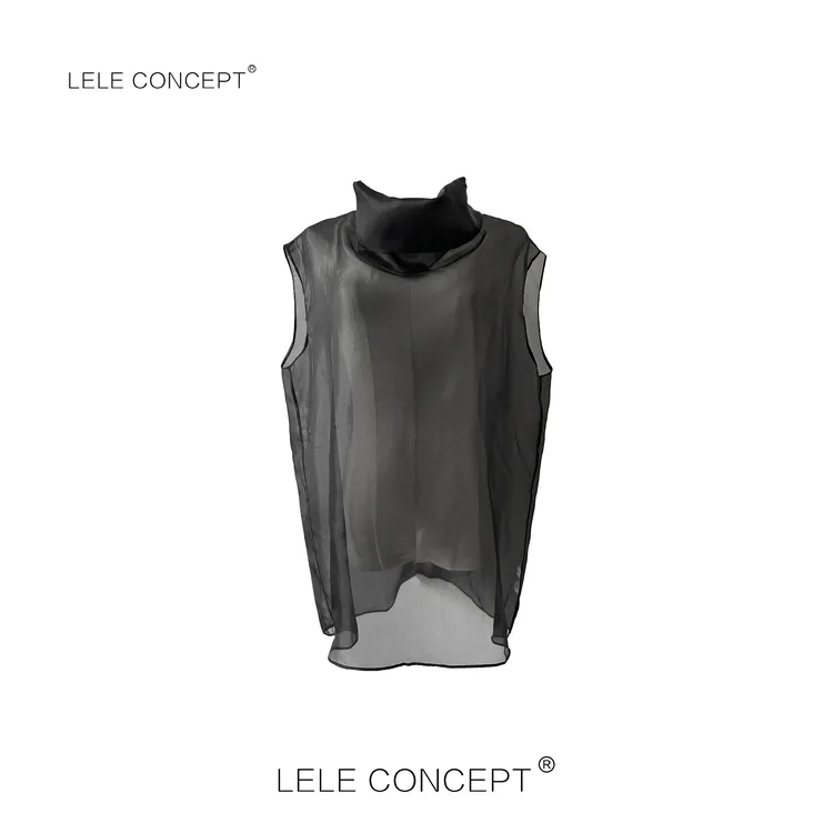 LELE CONCEPT丨「丽」轻奢时髦设计款无袖高领上衣S1161