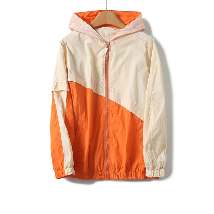 特！门店19&9！大厂品质锦纶棉感皱防泼水连帽冲锋防晒外套L70342