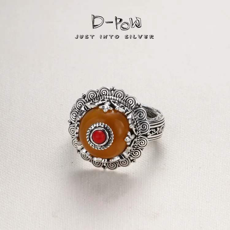 灯小炮 925银戒指 次第花开阿修罗重工高定戒指（7732）气质轻奢商品图