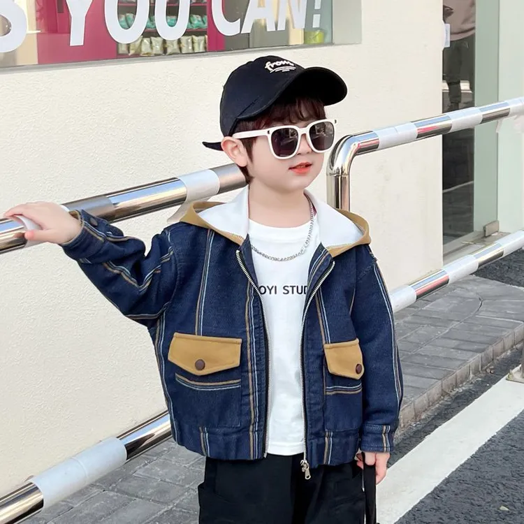 男童牛仔外套春装2025新款洋气时髦宝宝春秋上衣儿童春秋夹克外穿