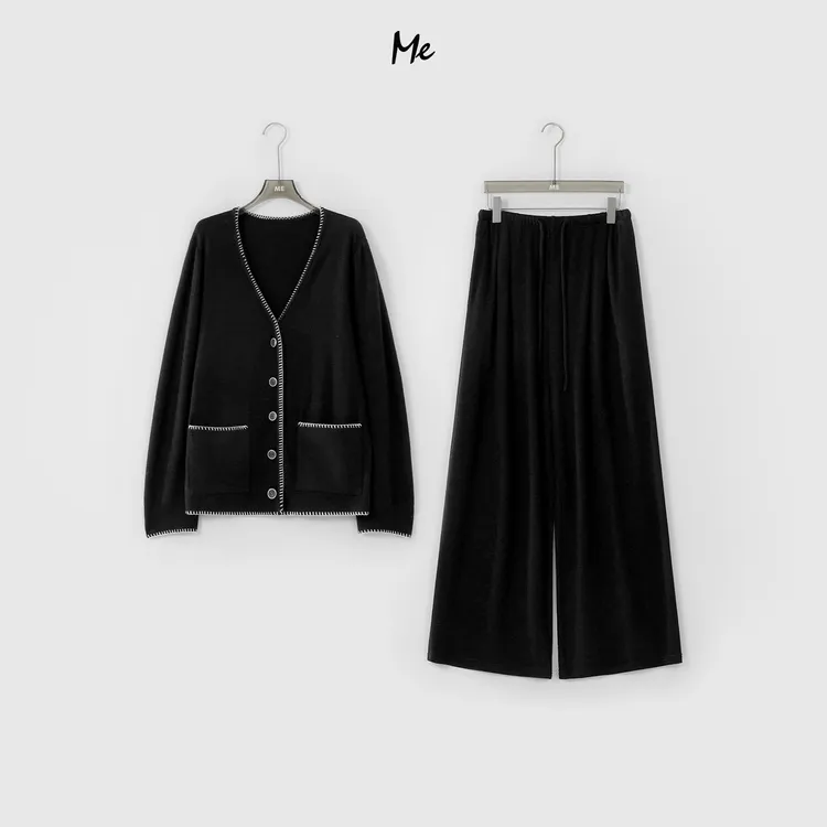 ME【手缝线短款套装】设计师高定百搭经典休闲两件套MEQA0526