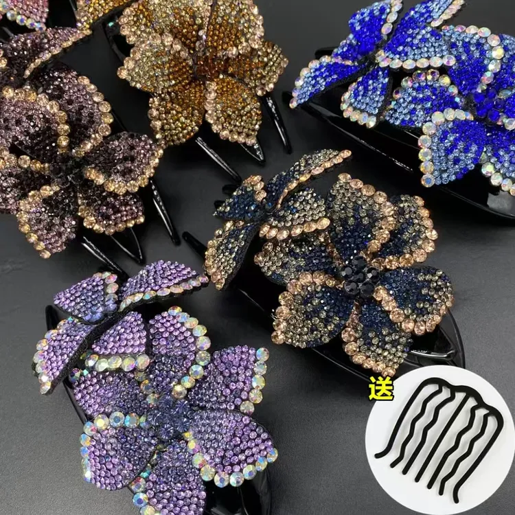 诗泊雅 少女风发夹头饰鸭嘴夹优雅女瑞丽风复古夹子日韩发饰