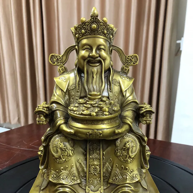 黄铜财神 吉祥物家居办公室摆件开业礼物