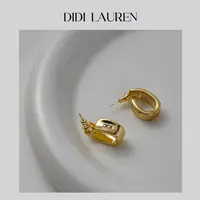 铜合金耳饰 DIDI LAUREN“法式小金豆”高级曲面设计轻奢款耳扣