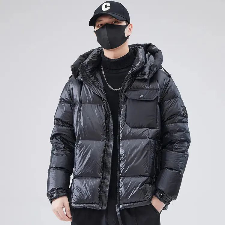 90白鸭绒工装羽绒服男冬季2025新款潮牌短款极寒保暖加厚冬装外套