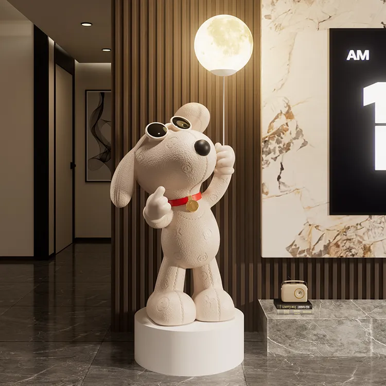 2025大型落地狗摆件现代客厅电视柜旁家居装饰新居乔迁搬家礼物