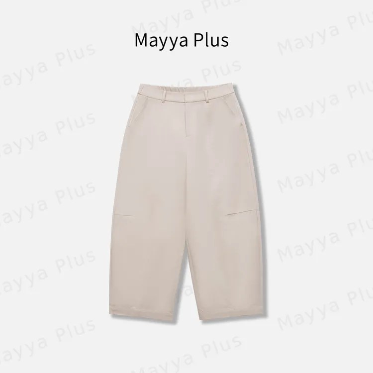 【纸飞机】Mayya Plus麦芽定制慵懒风高腰百搭休闲老爹裤子32536089