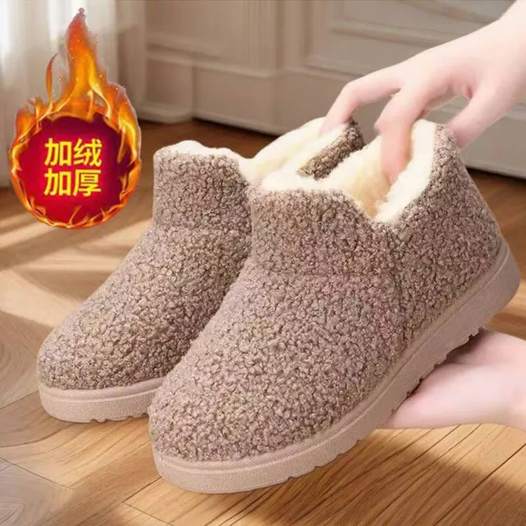 2025休闲冬季棉鞋新款老北京布鞋女鞋棉靴加绒加厚居家棉鞋轻便