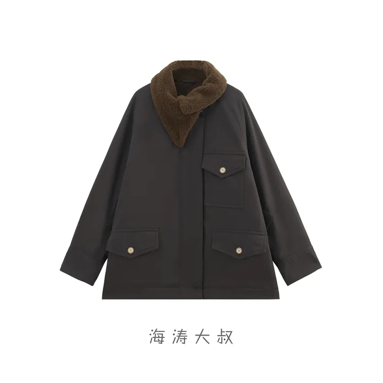 【海涛大叔】「温柔陷阱」复古工装羊羔毛外套