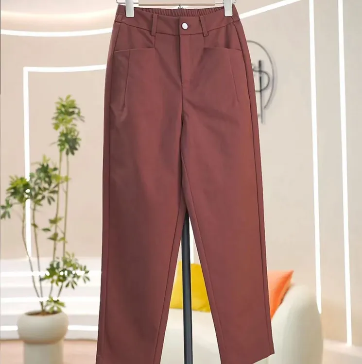 【超汰棉】初秋高腰女士时尚百搭显瘦休闲镰刀裤-2568