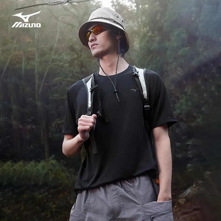 Mizuno/美津浓夏季凉感透气吸湿速干休闲运动健身圆领T恤K2CA53Y5