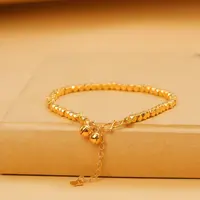 足银手链 【鑫品】-足银金色百搭时尚碎银手链