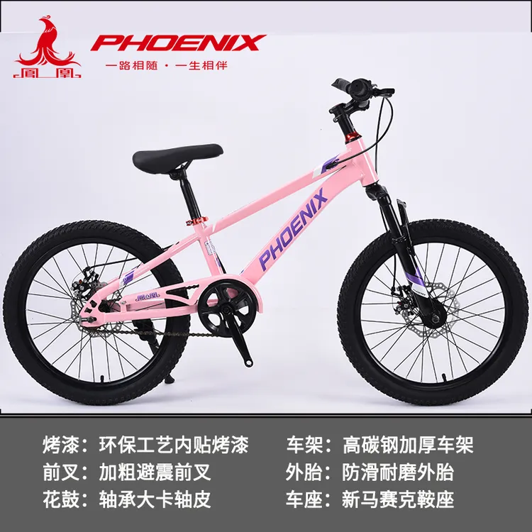 Phoenix/凤凰青少年山地自行车单速辐条轮越野单车骑行