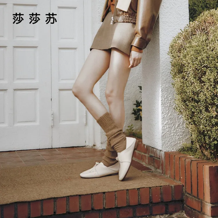 【纽约时报】莎莎苏2025秋新款设计感深口单鞋乐福鞋女款ZA65500-43