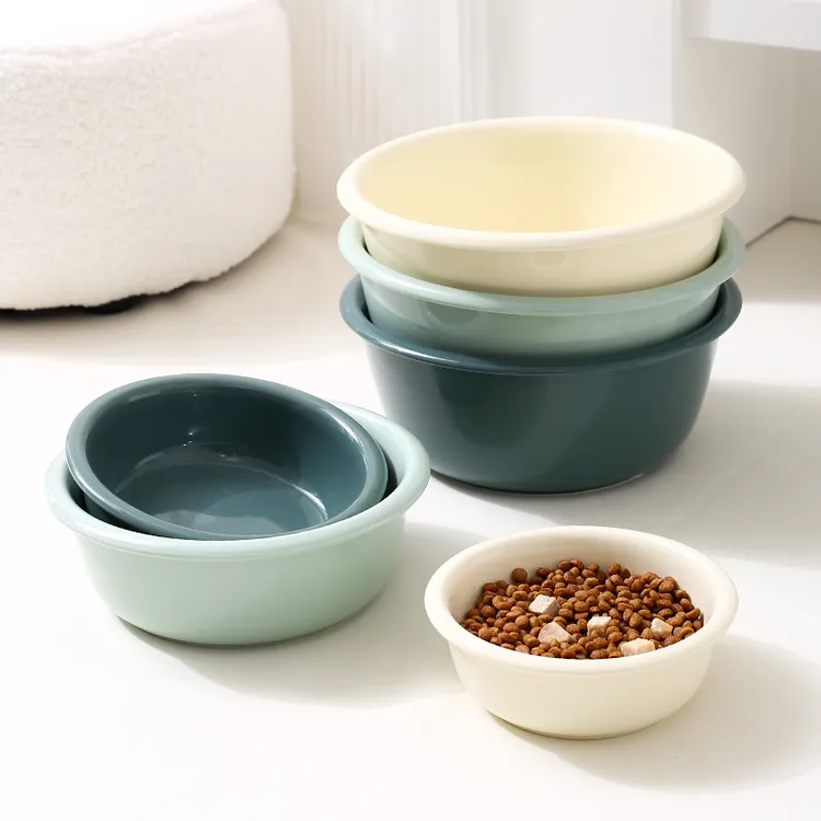 ins风陶瓷狗碗大号宠物碗防黑下巴猫碗防打翻大口径狗食盆喝水碗