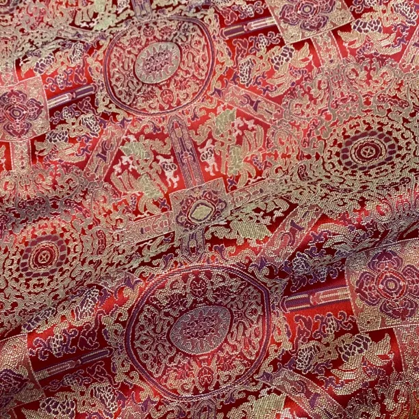 八达运纹国风中式提花面料