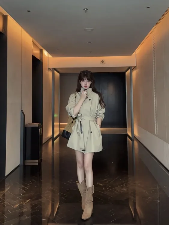 设计感轻奢短款风衣外套女装2025秋季新款高级感休闲收腰显瘦大衣