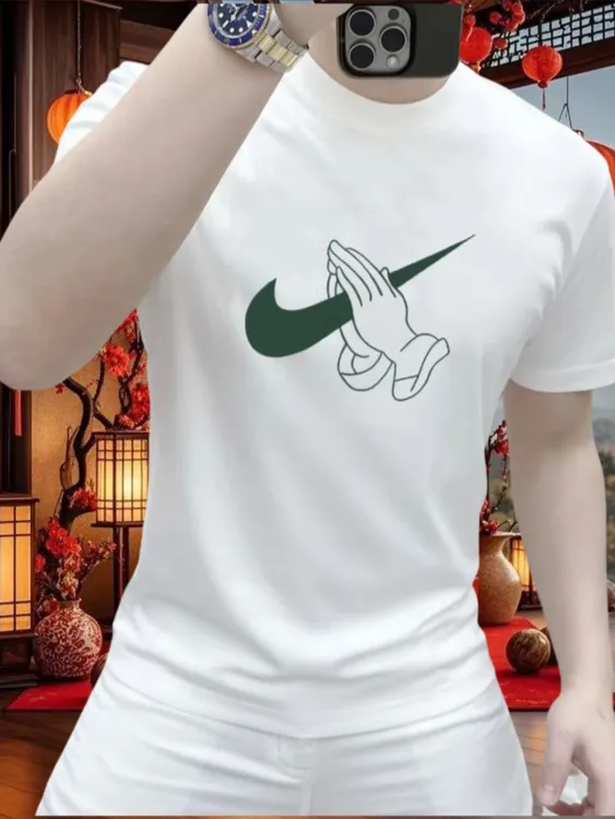 2025男士打底衫重磅基础净版半袖修身纯棉休闲百搭圆领短袖T恤潮