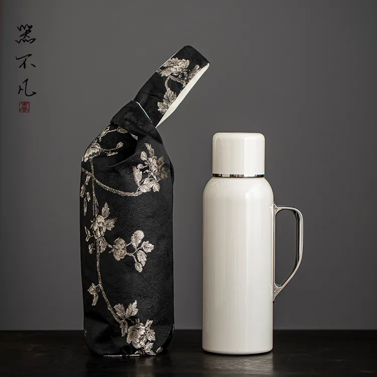 中式织锦焖茶壶袋布艺壶袋传家壶收纳袋手拎保温杯手腕杯水保护套