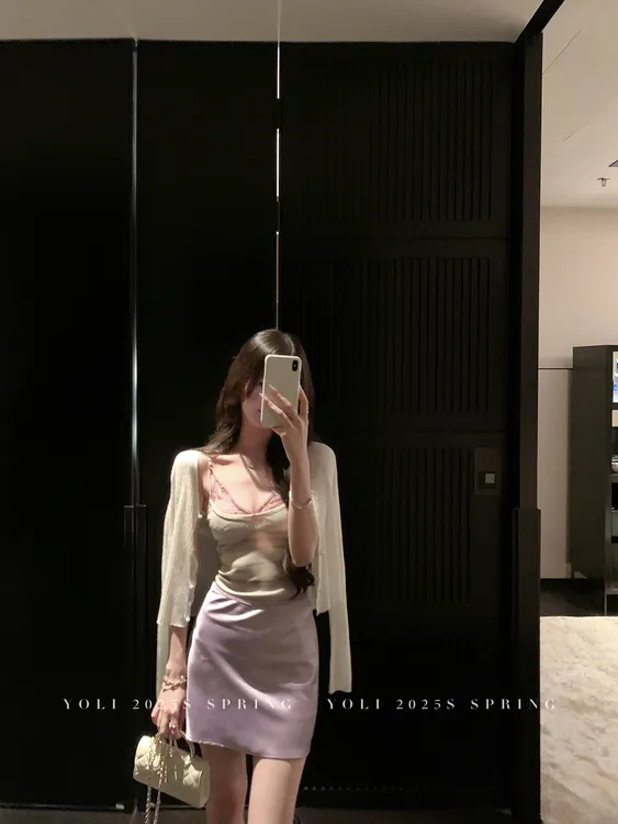 纯欲风辣妹气质薄款防晒开衫吊带上衣女2025夏季新款显瘦半裙套装