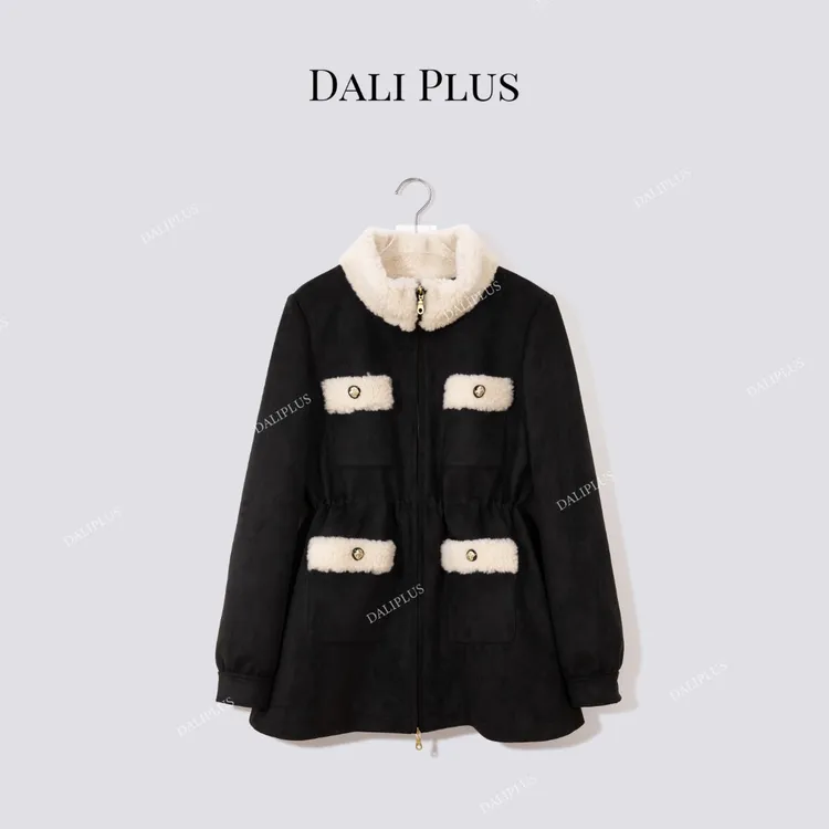 DALI PLUS可溯源三星95白鹅绒服拼羊毛”立领收腰轻装滑-D5ST1573