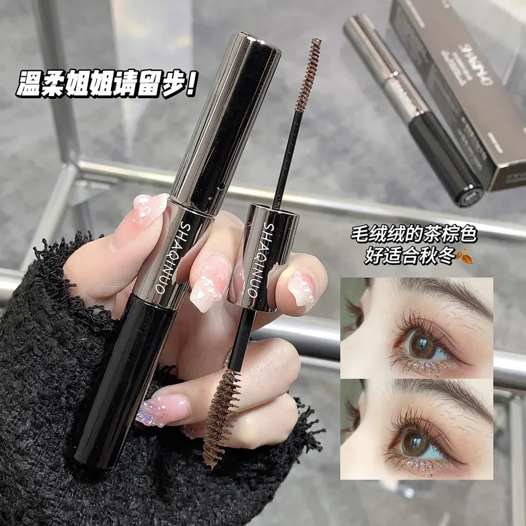 纤长卷翘双头睫毛膏持久定型防水不易晕染极细刷头新手睫毛膏女