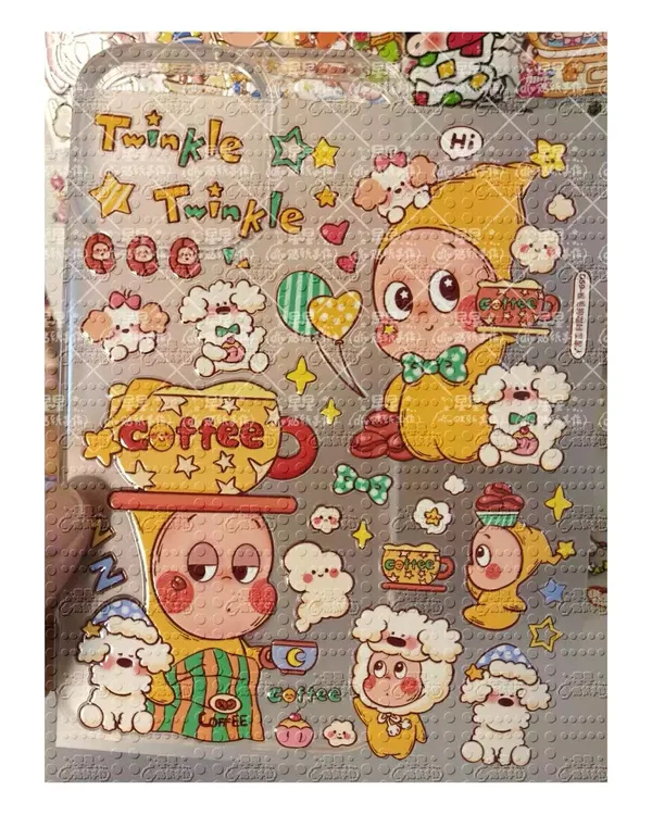 【15cm*12cmDIY小玩具限定贴纸单张】浮雕立体手机壳冰箱