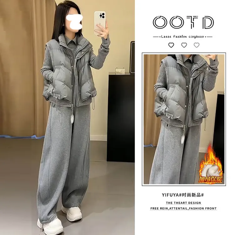 美式超好看无袖马甲背心女冬季2025新款休闲百搭韩版宽松马夹外套