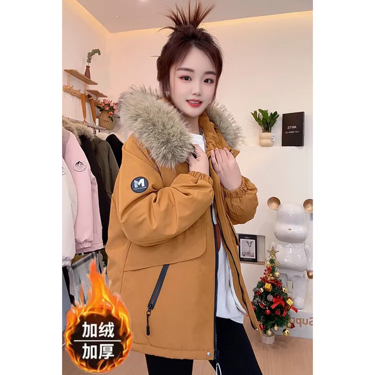 【小火炉大毛冲锋衣】大毛领一冬季新款连帽显瘦巨厚百搭外套25136