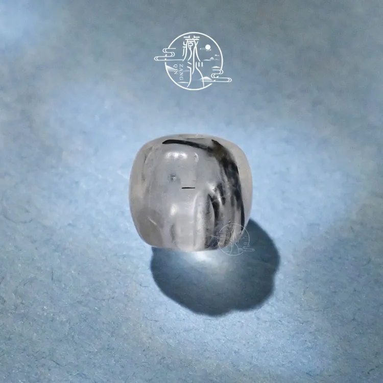 7MM黑发晶百香籽老型桶珠文玩手串DIY配饰顶珠腰珠手持隔珠散珠子