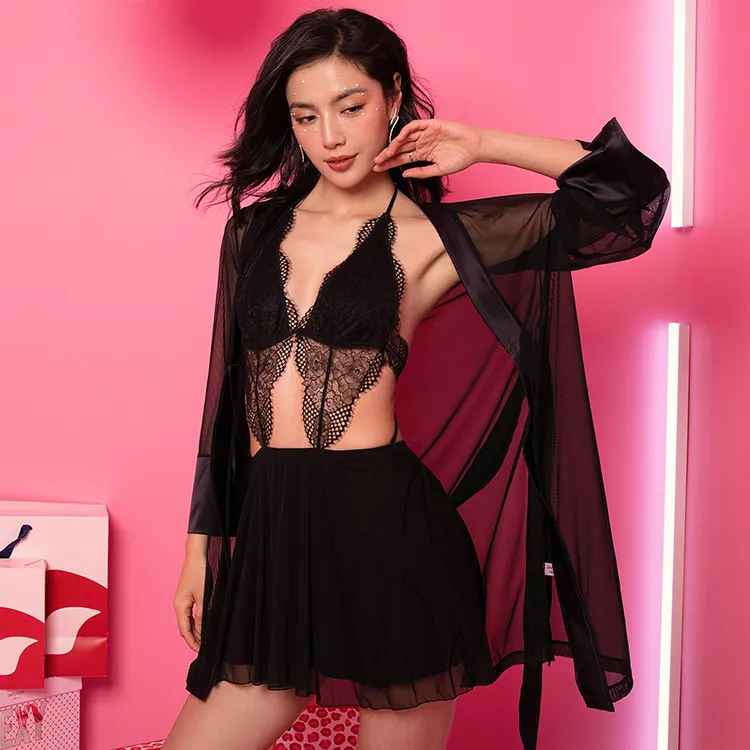 【配套家居服】性感舒适时尚蕾丝露背美背夏季女士显瘦吊带睡裙