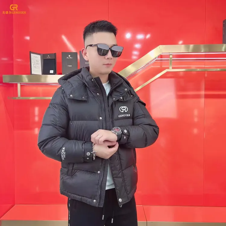 戈诺尔男装羽绒服外套时尚潮流百搭高端帅气连帽