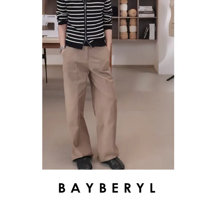BAYBERYL老贝工质裤*大口袋中缝挺括工装秋休闲裤9XXK5H2321-8/24