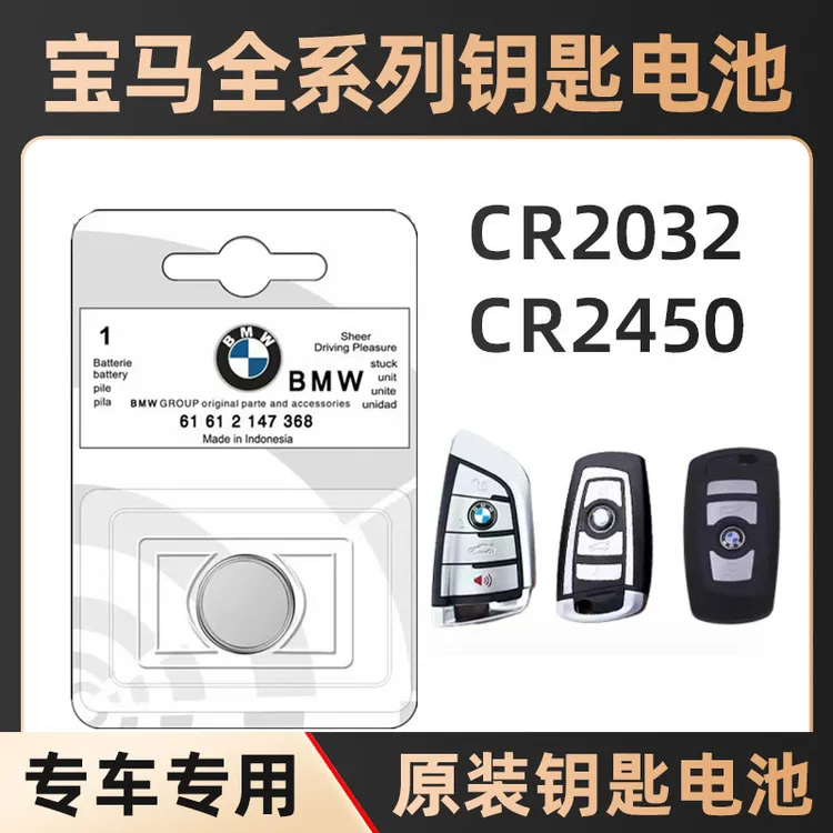 适用宝马1/3/5/7系三系530五系汽车钥匙电池x3/x5/X6/x1遥控器