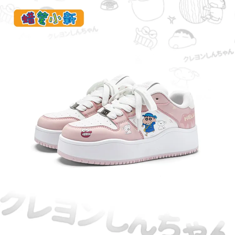 蜡笔小新5厘米厚底鞋女款2025爆款专柜正品增高鞋时尚情侣百搭鞋