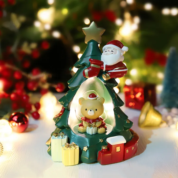 奕阳厂家现货圣诞树ins麋鹿雪人创意星星灯房间餐厅装饰小夜灯圣