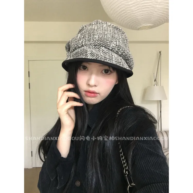 闪电小狗独家定制*小香堆堆帽百搭时尚秋冬小众帽子