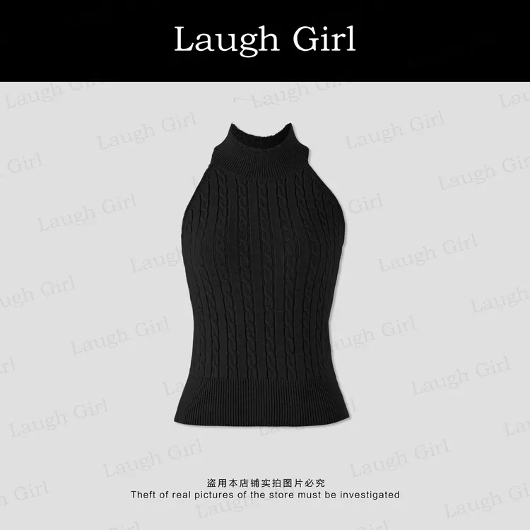 楚楚君 Laugh girl【辣妹时尚】轻奢无袖背心BL53357J百搭