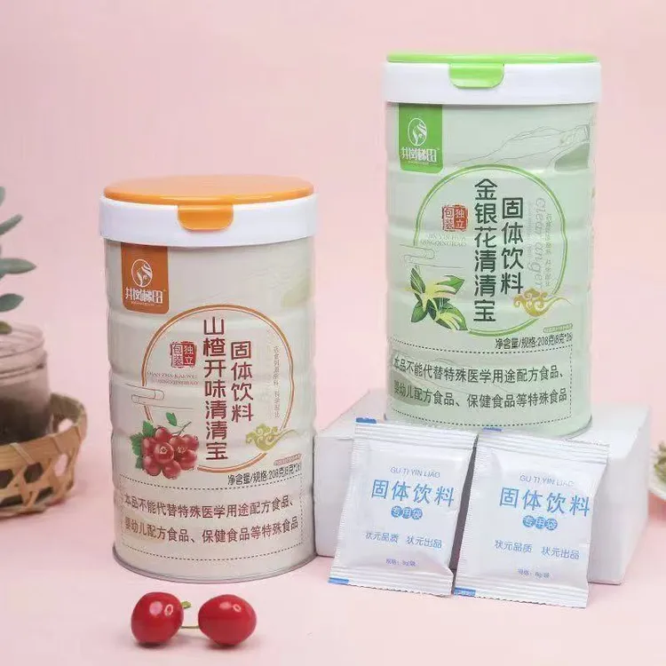 拍一发二井岗梯田清清宝奶伴侣金银花山楂鸡内金菊花晶颗粒208g