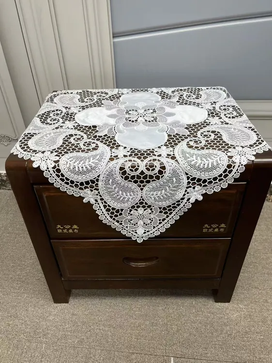 欧式风格多功能镂空轻奢盖巾可作桌布茶几布茶具盖布