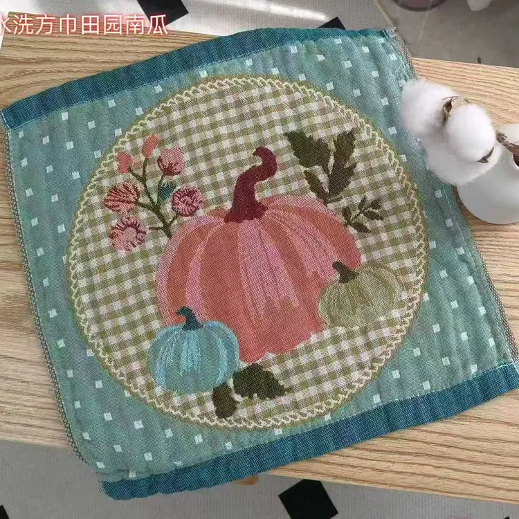 色织提花纯棉纱布方巾柔软亲肤透气吸水可用于洗脸擦手