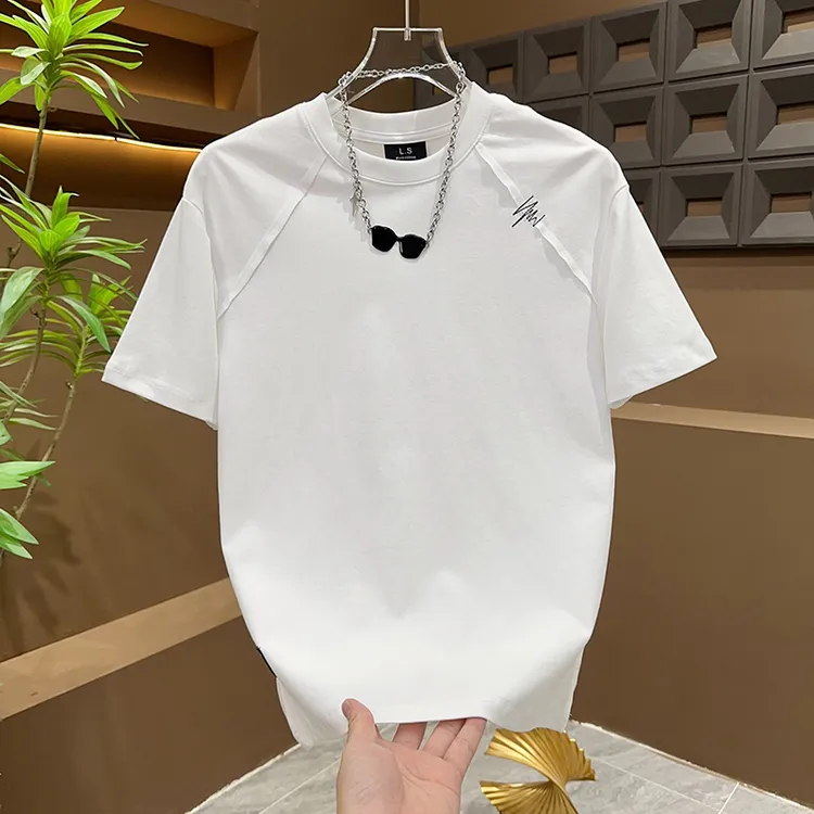 短袖夏季男士圆领T恤2025网红潮牌宽松舒适亲肤半袖打底衫体恤衫