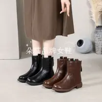 【粉丝福利】网红时尚百搭瘦瘦靴冬季英伦风秋冬靴子加绒厚底7929