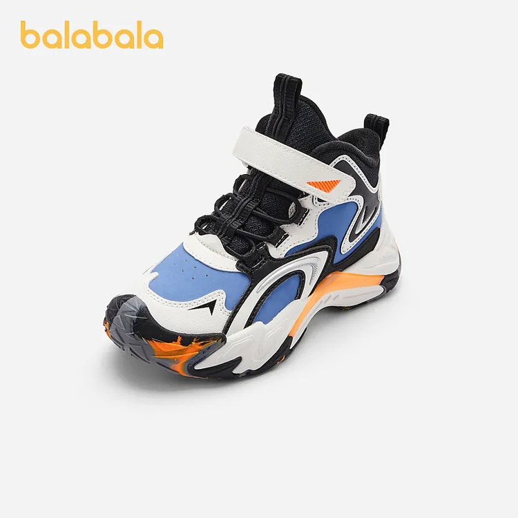巴拉巴拉童鞋男童运动靴加绒保暖秋冬儿童小童户外靴子防滑舒适潮