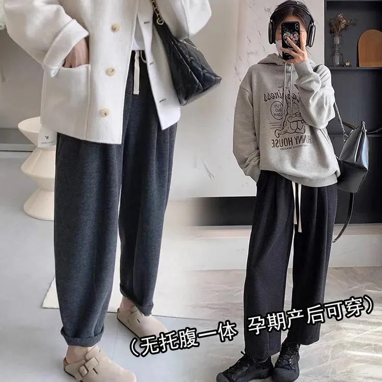 秋装孕妇裤子外穿新款秋冬季无托腹秋季不勒肚子产后可穿卜萝裤子