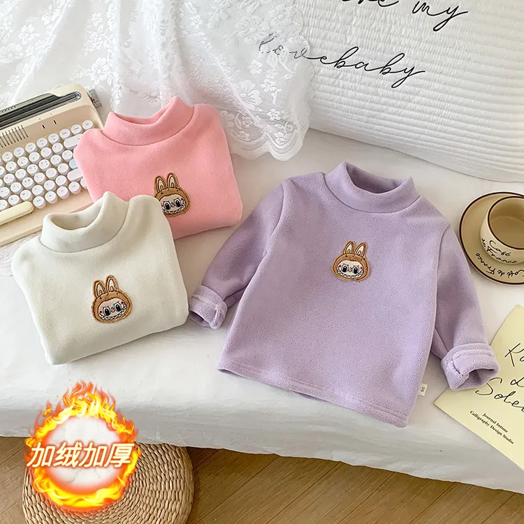 【双面奥利绒】儿童秋冬款加绒加厚打底衫男女童圆领百搭上衣保暖