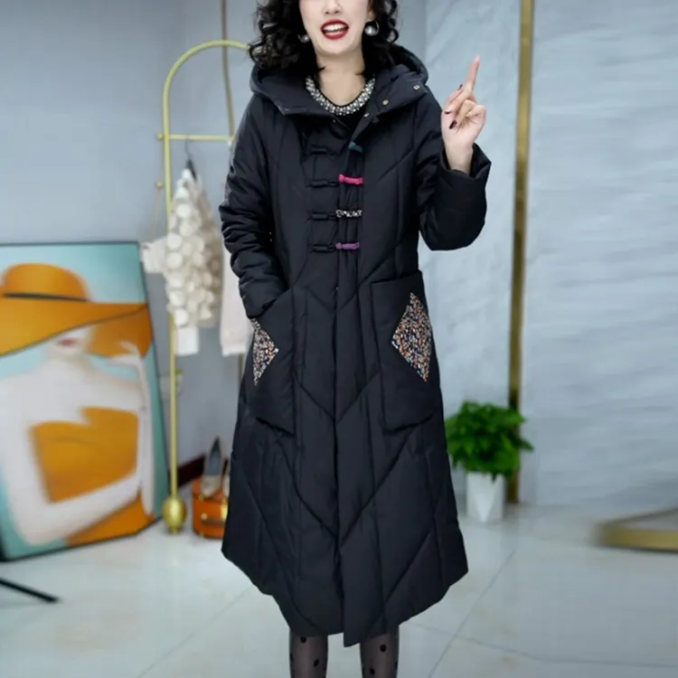 洋气高级感中长款棉服女装爆款2025冬季新款气质显瘦保暖棉衣外套